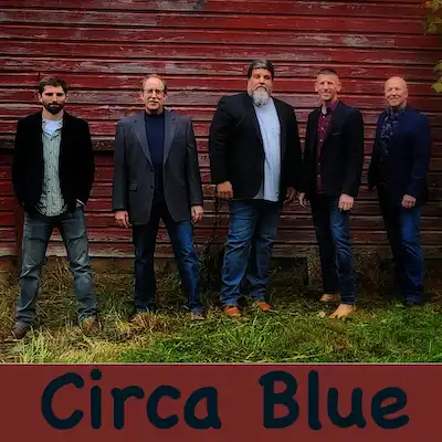 Circa Blue band members in front of barn