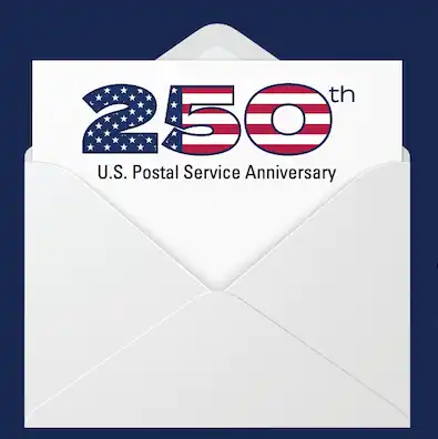 USPS 250 anniversary logo
