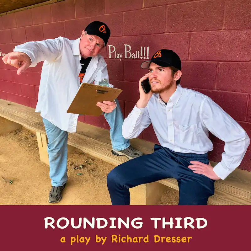 Rounding Third - 2 coaches in a dugout