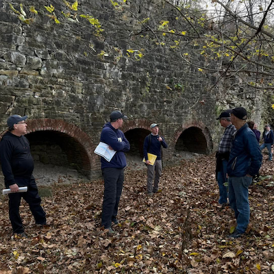 Association members in front of cement mill